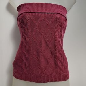 Twenty one Strapless Top with Cable Knit Detail!